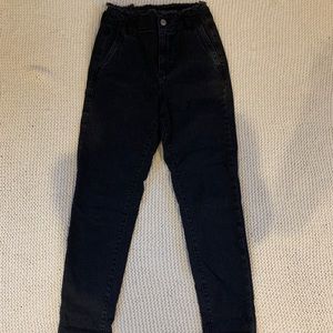 Black Garage mom jeans w/ belt